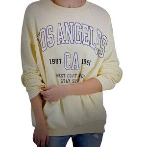 Grayson Threads, NWOT Yellow Los Angeles Long-Sleeve Sweatshirt 1X